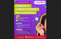 Dictan capacitaci&oacute;n gratuita: "Juego y creatividad en la Escucha"