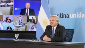 Fern&aacute;ndez y Putin anunciaron el inicio de la producci&oacute;n de la vacuna Sputnik V en Argentina