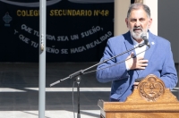 Jorge acompa&ntilde;&oacute; a Morales en inauguraci&oacute;n de edificio escolar