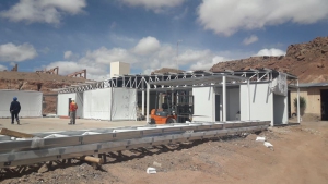 En Susques la instalaci&oacute;n del centro modular sanitario de atenci&oacute;n por Covid-19 est&aacute; a un 50%