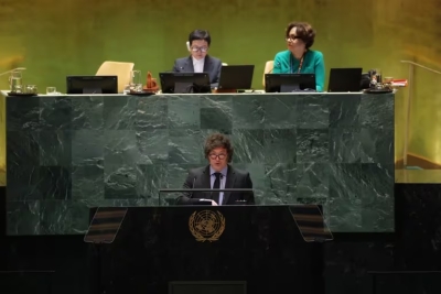 Fuertes cr&iacute;ticas de Milei a la ONU: &ldquo;Pasamos de una organizaci&oacute;n que persegu&iacute;a la paz a una que impone agenda ideol&oacute;gica&rdquo;