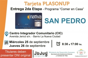 SEGUNDA ENTREGA DE TARJETAS PLASONUP EN EL RAMAL