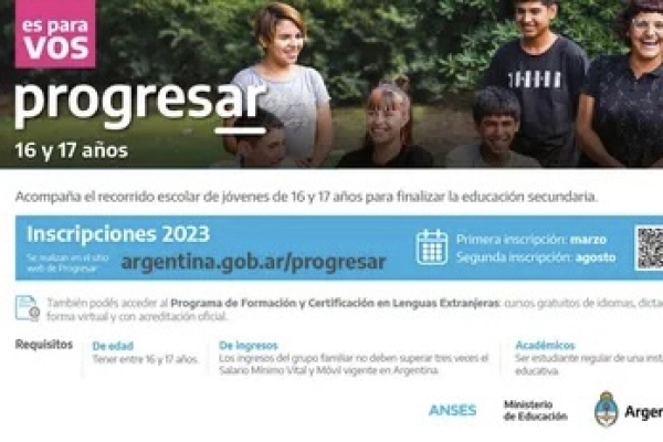 &Uacute;ltima semana de inscripci&oacute;n para las Becas Progresar 2023