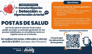 Hipertensi&oacute;n Arterial. nicia la Campa&ntilde;a Provincial de Concientizaci&oacute;n