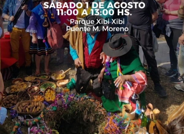El 1 ceremonia a la Pachamama en el Parque Xibi Xibi