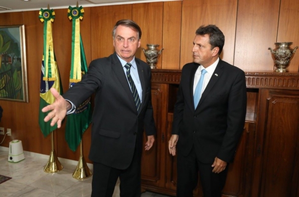 Acercamiento con Brasil: Bolsonaro recibió a Massa