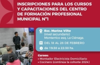 Inscriben en el Centro de Formaci&oacute;n Profesional Municipal