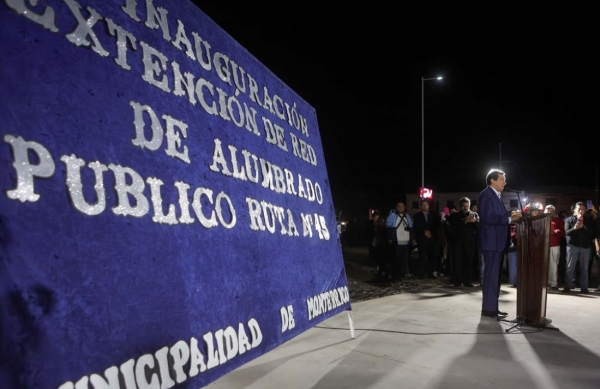 Conectividad y desarrollo con nueva Iluminaci&oacute;n en Ruta 45