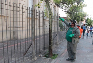 Continuan tareas de mantenimiento en espacios p&uacute;blicos