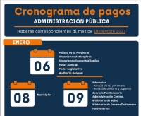 El s&aacute;bado 6 de enero inicia el cronograma de pagos