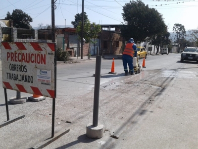 Agua Potable de Jujuy continúa trabajando en la reparación de calzada