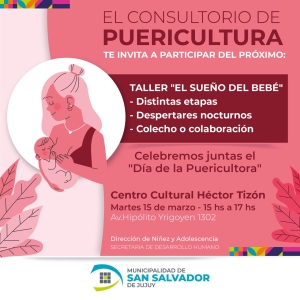 Taller "El Sue&ntilde;o del Beb&eacute;" en Centro Cultural H&eacute;ctor Tiz&oacute;n