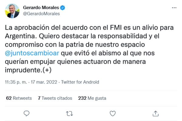 "El acuerdo con el FMI es un alivio para Argentina"