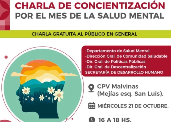 Acciones de sensibilizaci&oacute;n por Mes de la Salud Mental