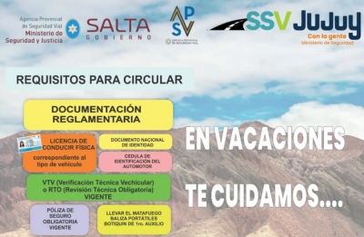 Jujuy y Salta articulan acciones para el tr&aacute;nsito seguro de turistas
