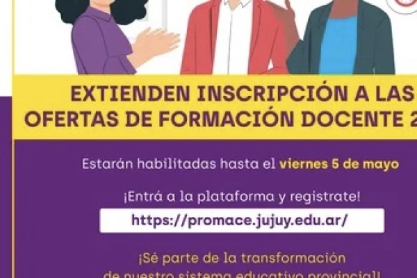 Extienden inscripci&oacute;n a las ofertas de Formaci&oacute;n Docente 2023