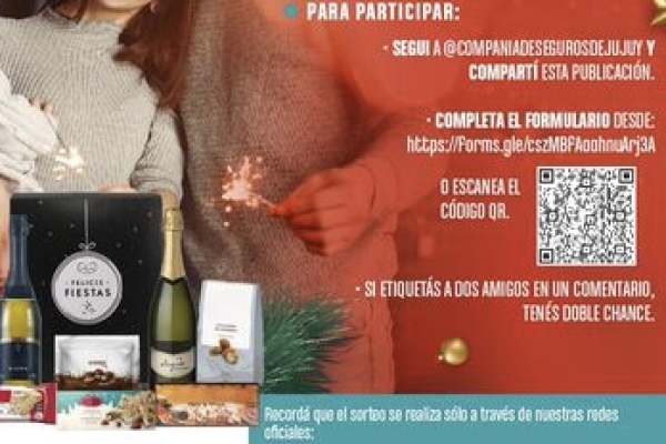 Compañía de Seguros de Jujuy sorteará 10 cajas navideñas