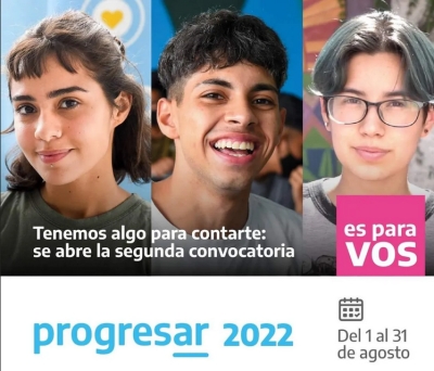 Becas Progresar 2022: segunda convocatoria abierta