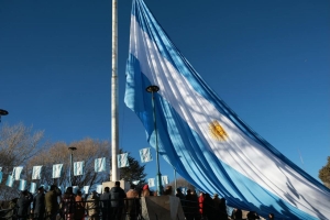 En la Quiaca. Actos por el Día de la Bandera y anuncio de obras estratégicas