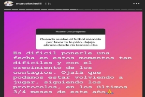 Tinelli cont&oacute; cuando estima que retornar&iacute;a el f&uacute;tbol