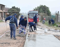 B&ordm;ADEP. Avanzan las obras de pavimentaci&oacute;n y construcci&oacute;n de bad&eacute;n