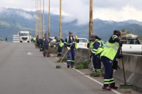 Sostenida tarea de limpieza y recolecci&oacute;n de residuos en la Avenida Gral. Savio