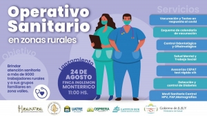 Lanzan operativo sanitario para zonas rurales