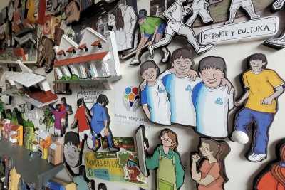 Ledesma inaugur&oacute; un mural que homenajea el trabajo junto a la comunidad