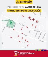 Cambios del sentido de circulaci&oacute;n de calles del barrio Ciudad de Nieva