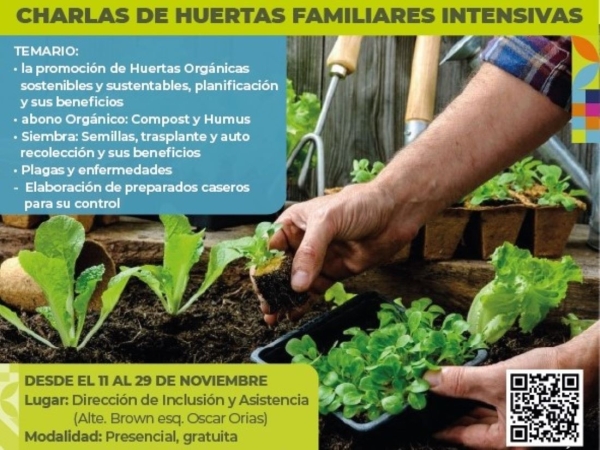 Inscriben para el taller presencial de Huertas Familiares