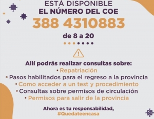 Recuerdan  l&iacute;nea de contacto del COE