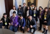 Estudiantes que participaron en la feria del Libro en Casa de Gobierno