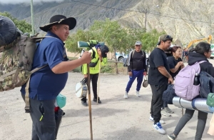 Peregrinos en Punta Corral. Garantizan cuidado y acompa&ntilde;amiento