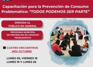 Capacitación sobre prevención de consumos problemáticos