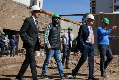 Morales y Sadir evaluaron el avance de la obra del cabildo