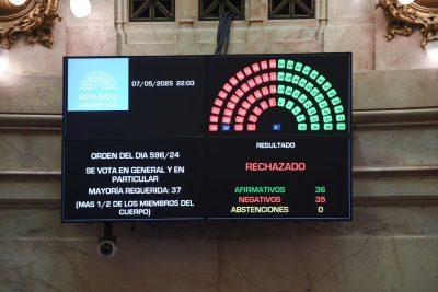 El Senado rechaz&oacute; Ficha Limpia: los misioneros Arce y Rojas Decut bloquearon la ley junto al kirchnerismo