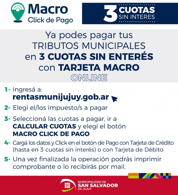Rentas anunci&oacute; beneficios por pagos online