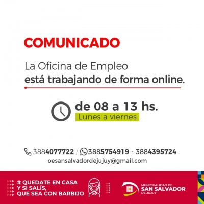 Atencion virtual en oficina de empleo