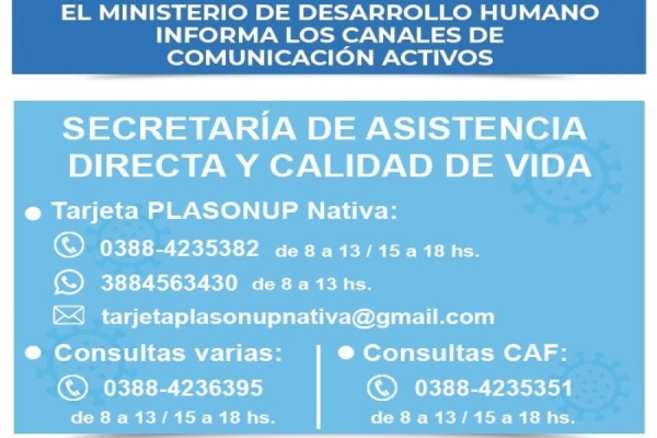 Como comunicarse con Desarrollo Social