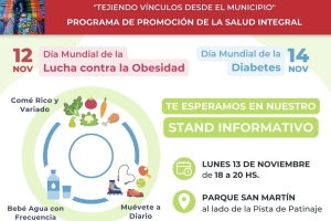 Jornada de concientizaci&oacute;n por el D&iacute;a Mundial de la Lucha contra la Obesidad y la Diabetes