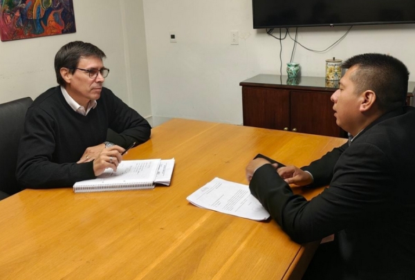 Ministro de Hacienda recibi&oacute; al intendente de Palma Sola