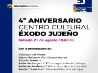 Centro Cultural "Exodo Juje&ntilde;o" de aniversario