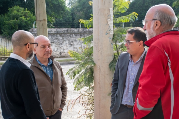 Avenida Bolivia. Aguiar y Ramiro Tejeda inspeccionaron avance de las obra