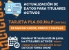 Tarjeta PLASONUP (Nativa): Actualizaci&oacute;n de datos para titulares activos