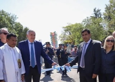 Morales inaugur&oacute; obras p&uacute;blicas en Pampa Blanca