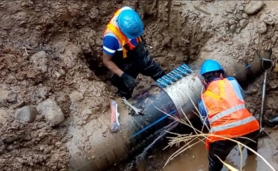 Rotura en acueducto principal.Restricci&oacute;n del servicio
