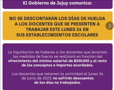 No se descontar&aacute; al docente que vaya a dar clases
