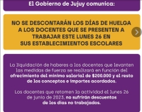 No se descontar&aacute; al docente que vaya a dar clases