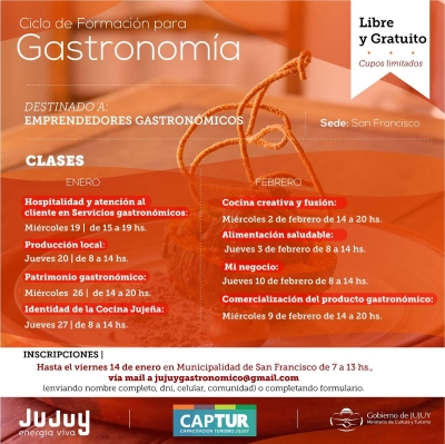 Nuevo ciclo de capacitaci&oacute;n gastron&oacute;mica