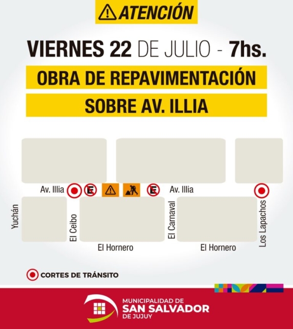 Restricci&oacute;n de tr&aacute;nsito en Avenida Illia
